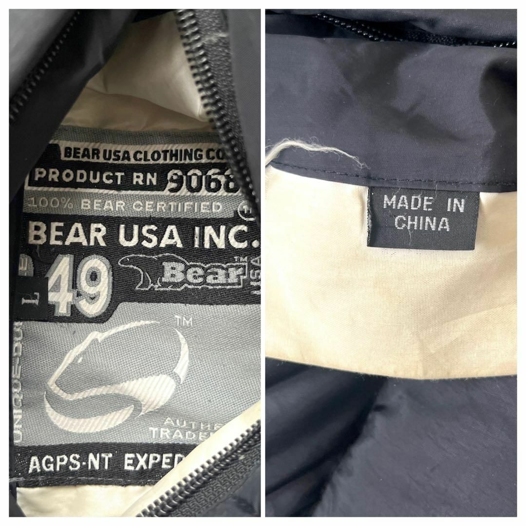 Bear USA(ベアー)の【90s ベアーUSA】リバーシブル ダウンジャケット bear USA 黒黄 メンズのジャケット/アウター(ダウンジャケット)の商品写真