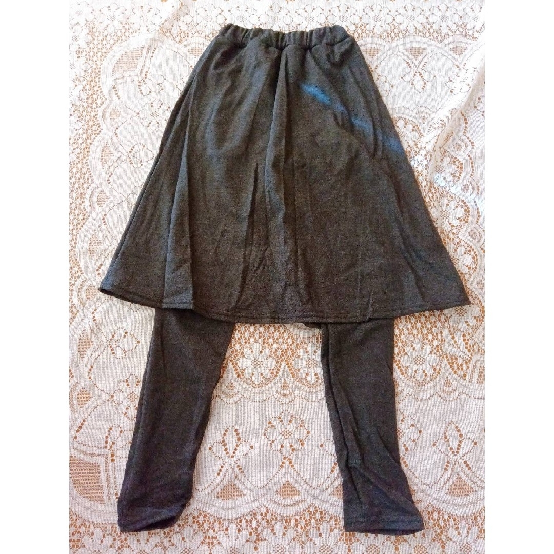 レギンス付きロングスカート フレアスカート ウエストゴム 裏起毛 2XL レディースのスカート(ロングスカート)の商品写真