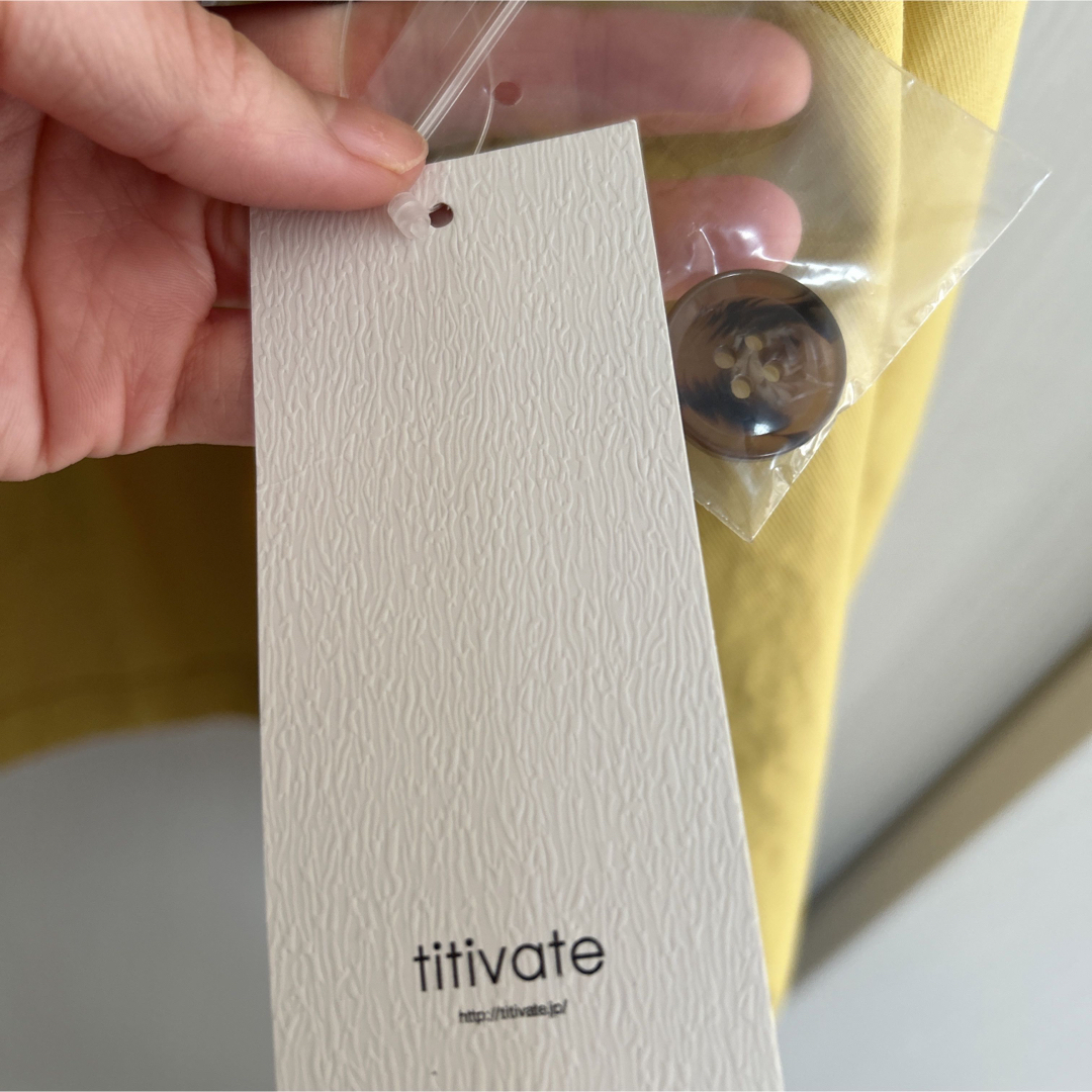 titivate(ティティベイト)の未使用タグ付　ステンカラーパイピング付オーバーコート レディースのジャケット/アウター(トレンチコート)の商品写真