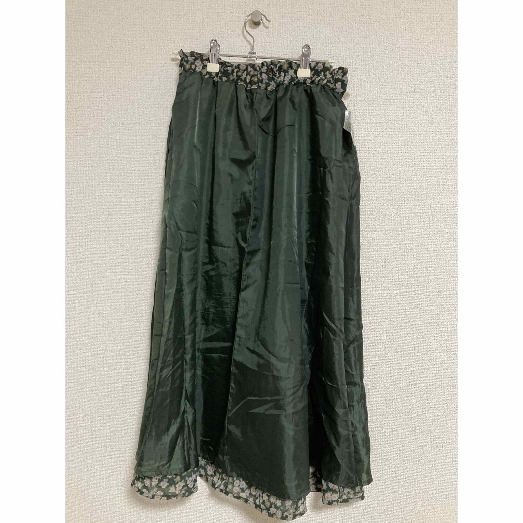 ehka sopo(エヘカソポ)の[最終値下げ！]ehka sopo 花柄スカート　グリーン レディースのスカート(ロングスカート)の商品写真