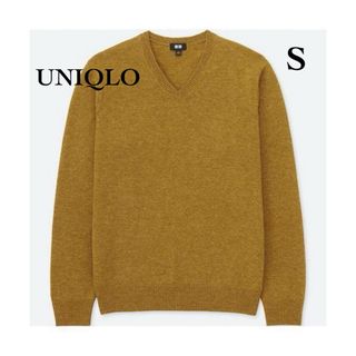 ユニクロ(UNIQLO)の【セール中】UNIQLO プレミアムラム　Vネックセーター　イエロー　S(ニット/セーター)