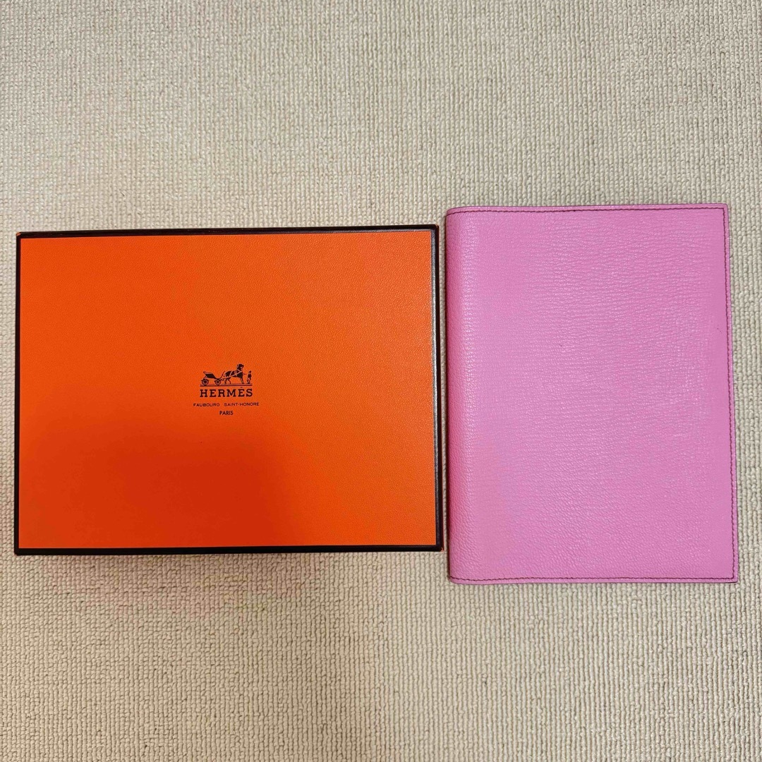 【美品】エルメスの手帳カバー ピンク 【美品】エルメスの手帳カバー ピンク