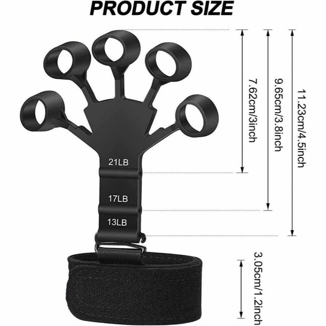 【売れ筋商品】フィンガーパワー 2個 握力 筋トレ TikTokで話題　黒　灰色 スポーツ/アウトドアのトレーニング/エクササイズ(トレーニング用品)の商品写真