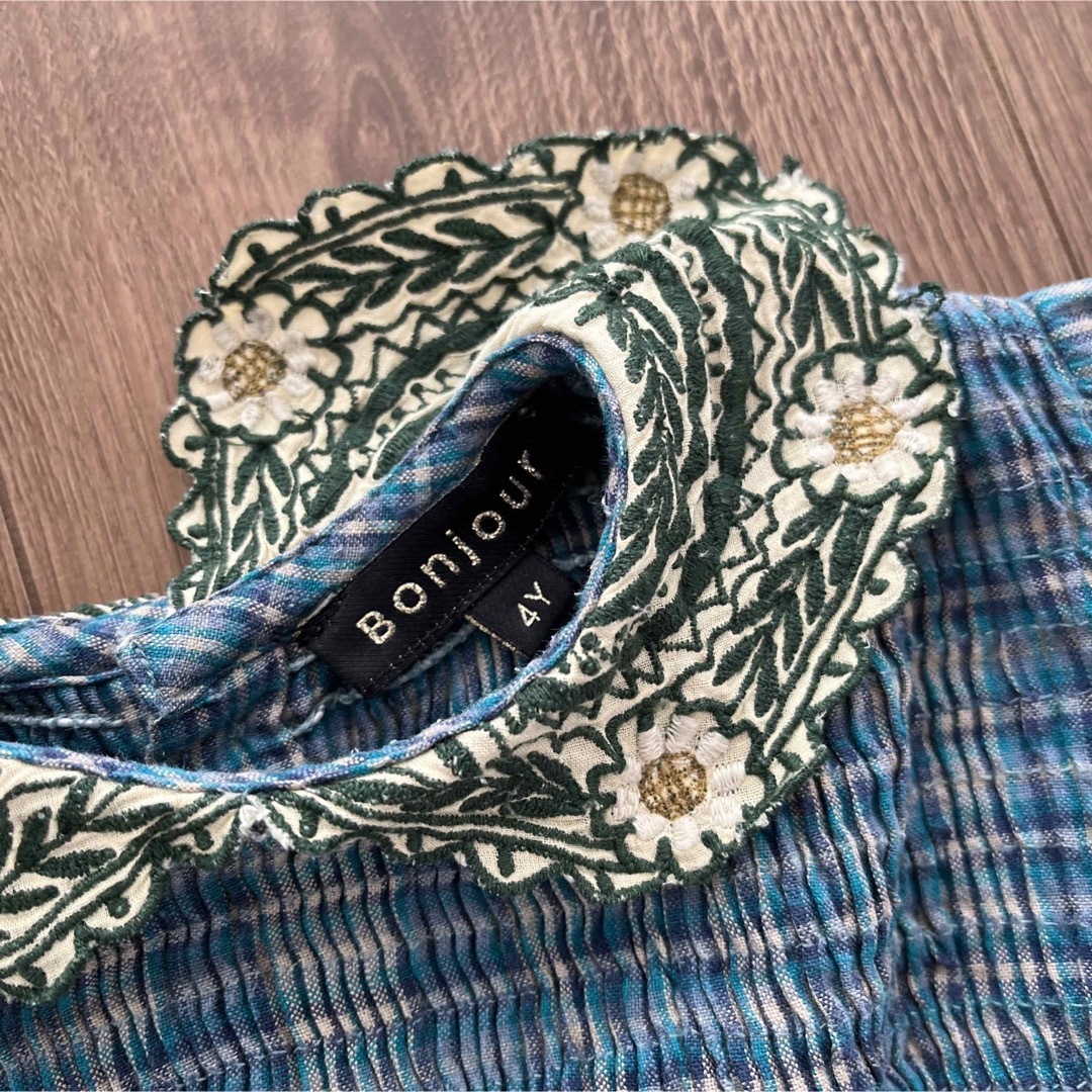 Bonjour Diary ボンジュールダイアリー】ワンピース 4Y - キッズ服 Bonjour Diary ボンジュールダイアリー】ワンピース 4Y - キッズ服