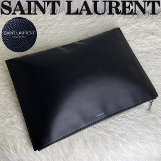 Saint Laurent - 人気♡A4可♡キャビアスキン♡サンローラン  レザー クラッチバッグ