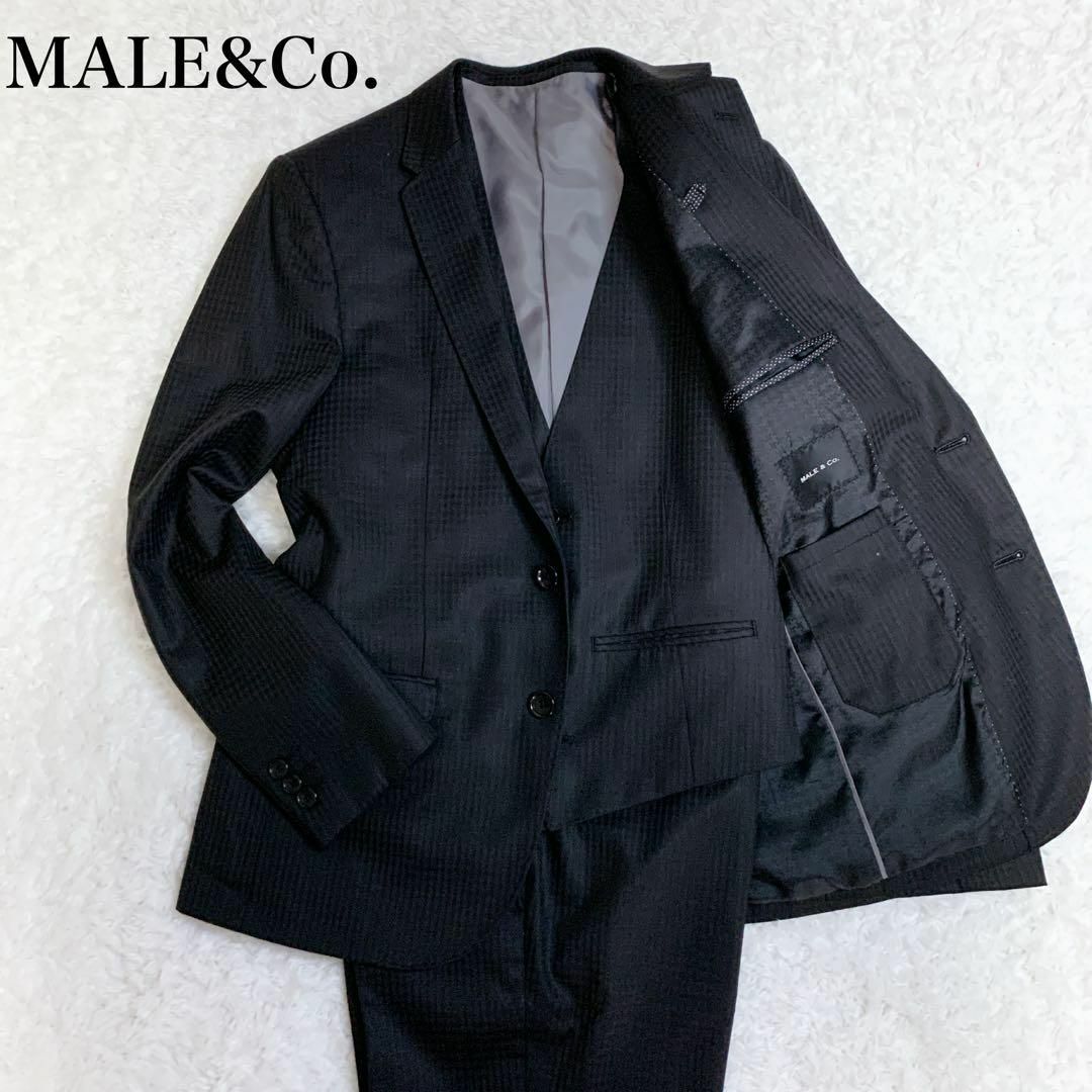 MALE&Co.(メイルアンドコー)の美品　MALE&Co TAKA-Q タカキュー　スーツ　3ピース　セットアップ メンズのスーツ(セットアップ)の商品写真