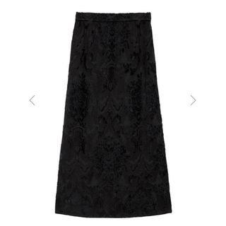 アメリヴィンテージ(Ameri VINTAGE)のAmeri / PAULETTE JACQUARD SKIRT ブラックM(ロングスカート)