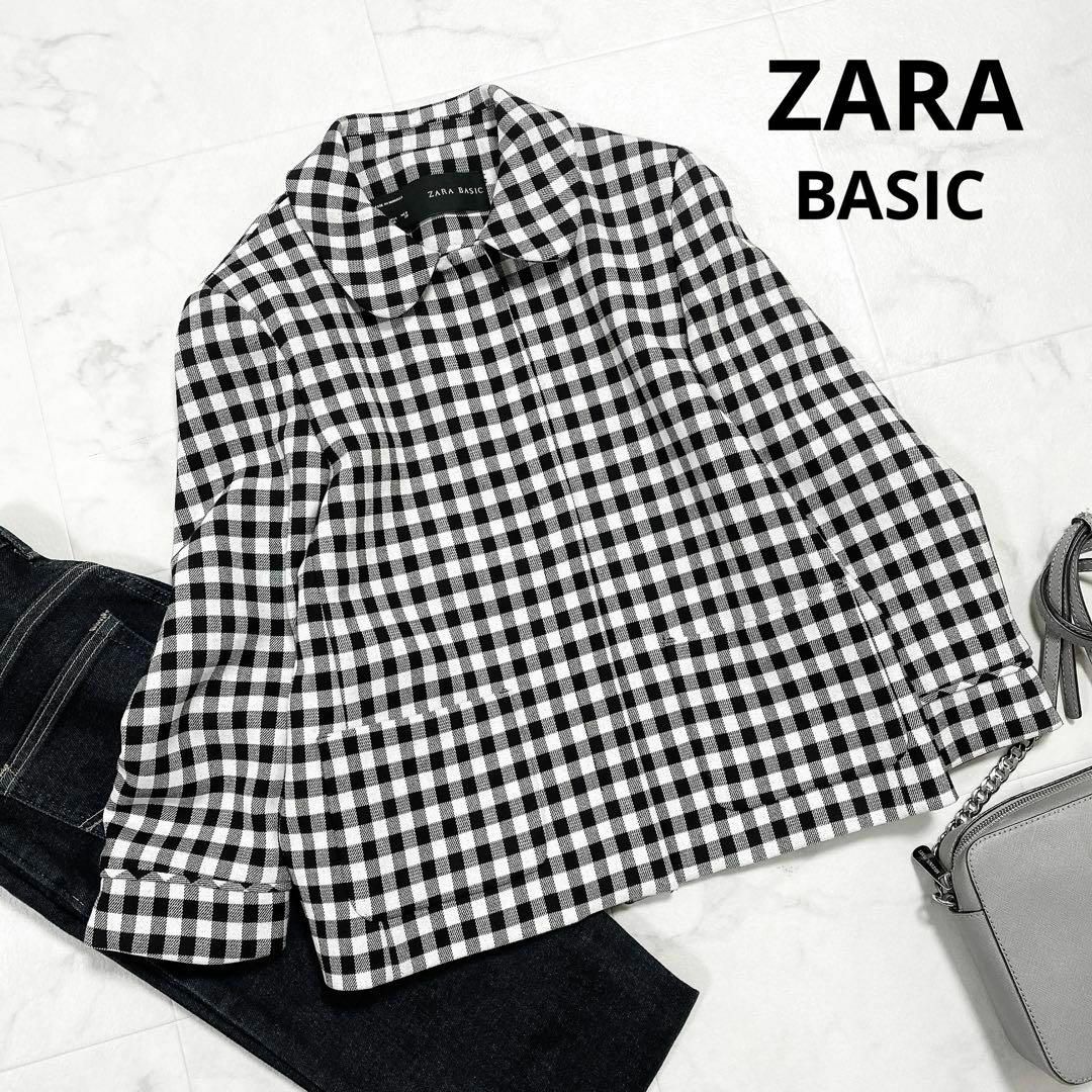 ZARA(ザラ)のZARA BASIC/ザラ ベーシック/ギンガムチェック柄ジャケット レディースのジャケット/アウター(その他)の商品写真