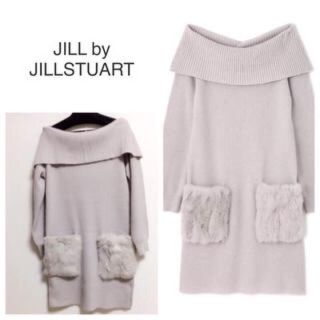 ジルバイジルスチュアート(JILL by JILLSTUART)のお値下げ♡JILL BY JILLSTUART♡ファーポケットワンピース(ミニワンピース)