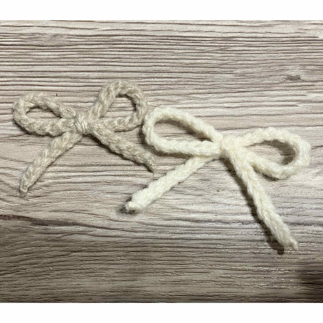 リボン🎀 毛糸 手編みリボン 韓国リボン 5個入り | フリマアプリ ラクマ
