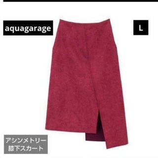 aquagarage　アクアガレージアシンメトリー膝下スカート(ひざ丈スカート)