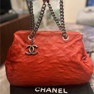 シャネル(CHANEL)のCHANELシャネル キャビアスキン　ショルダーバッグ ココマーク　アンティーク(トートバッグ)