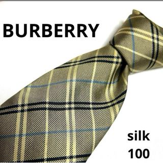 バーバリー(BURBERRY)の【BURBERRY】美品 ネクタイ チェック ポロクラブ シルク100 ブランド(ネクタイ)