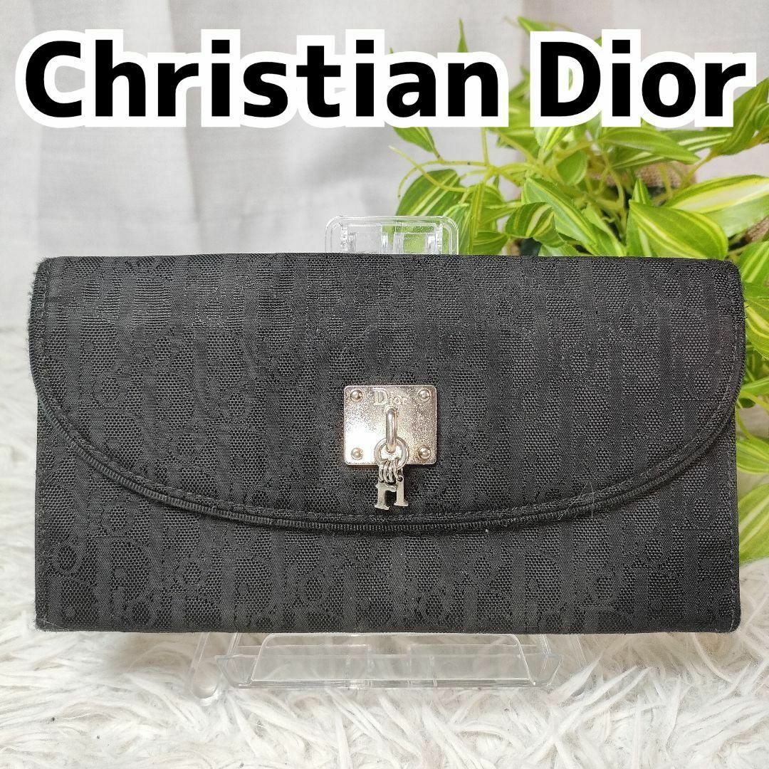 クリスチャンディオール 長財布 ブラック トロッター Dior 財布 黒 革 | フリマアプリ ラクマ