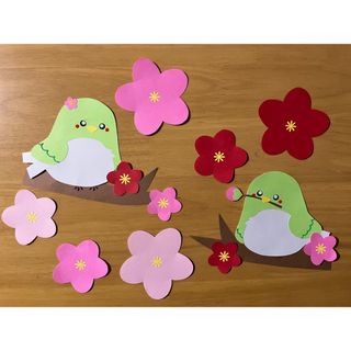 ウグイス 梅の花 春 壁面 保育(その他)