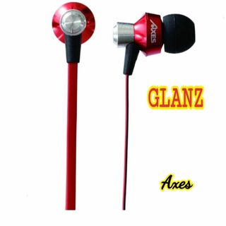 【GLANZ】 スマホ対応 インナーイヤー型イヤホン AH-H58 レッド(ヘッドフォン/イヤフォン)