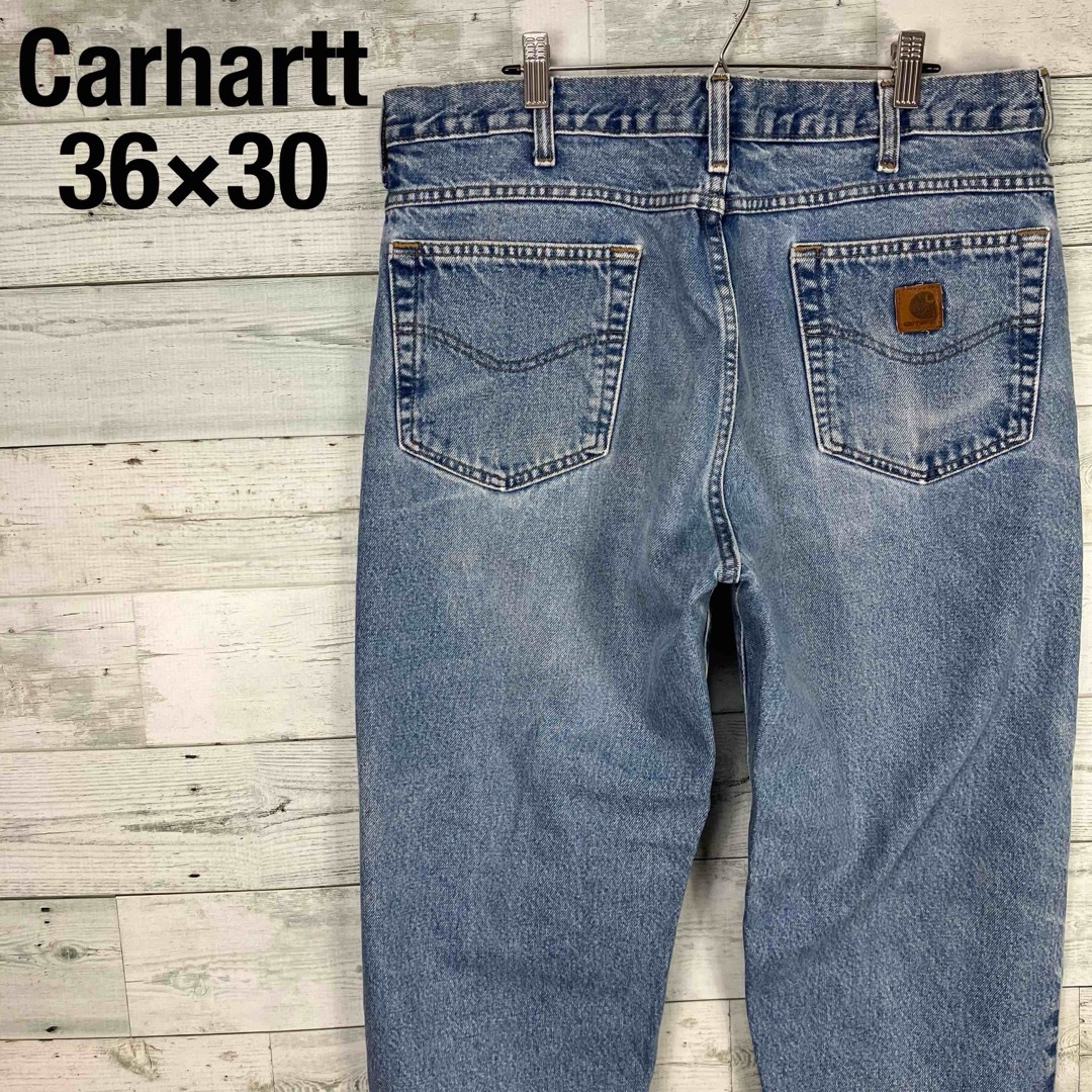 carhartt(カーハート)のカーハート メキシコ製 古着 レザーパッチ デニムパンツ ジーパン ジーンズ メンズのパンツ(デニム/ジーンズ)の商品写真