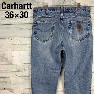 カーハート(carhartt)のカーハート メキシコ製 古着 レザーパッチ デニムパンツ ジーパン ジーンズ(デニム/ジーンズ)