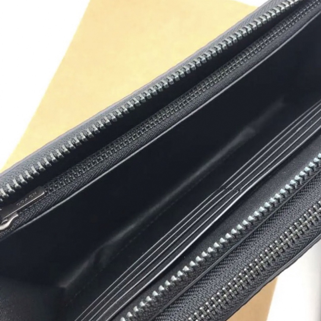 【COACH☆新品】大人気!ダブルジップ!トラベル!シグネチャー!チャコール! 【COACH☆新品】大人気!ダブルジップ!トラベル!シグネチャー!チャコール!