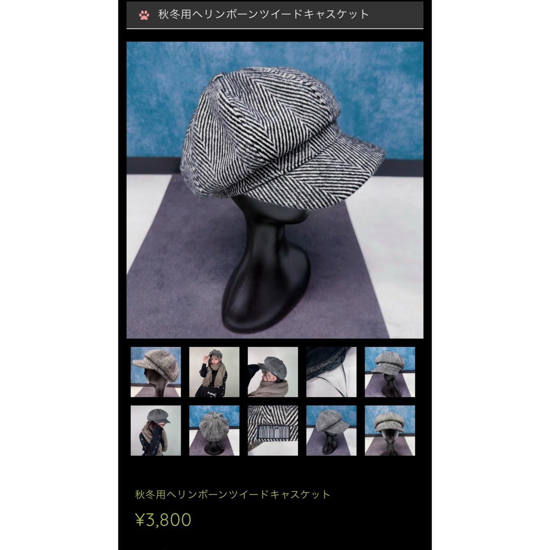 NieR Clothing(ニーアクロージング)のNieR   キャスケット レディースの帽子(キャスケット)の商品写真