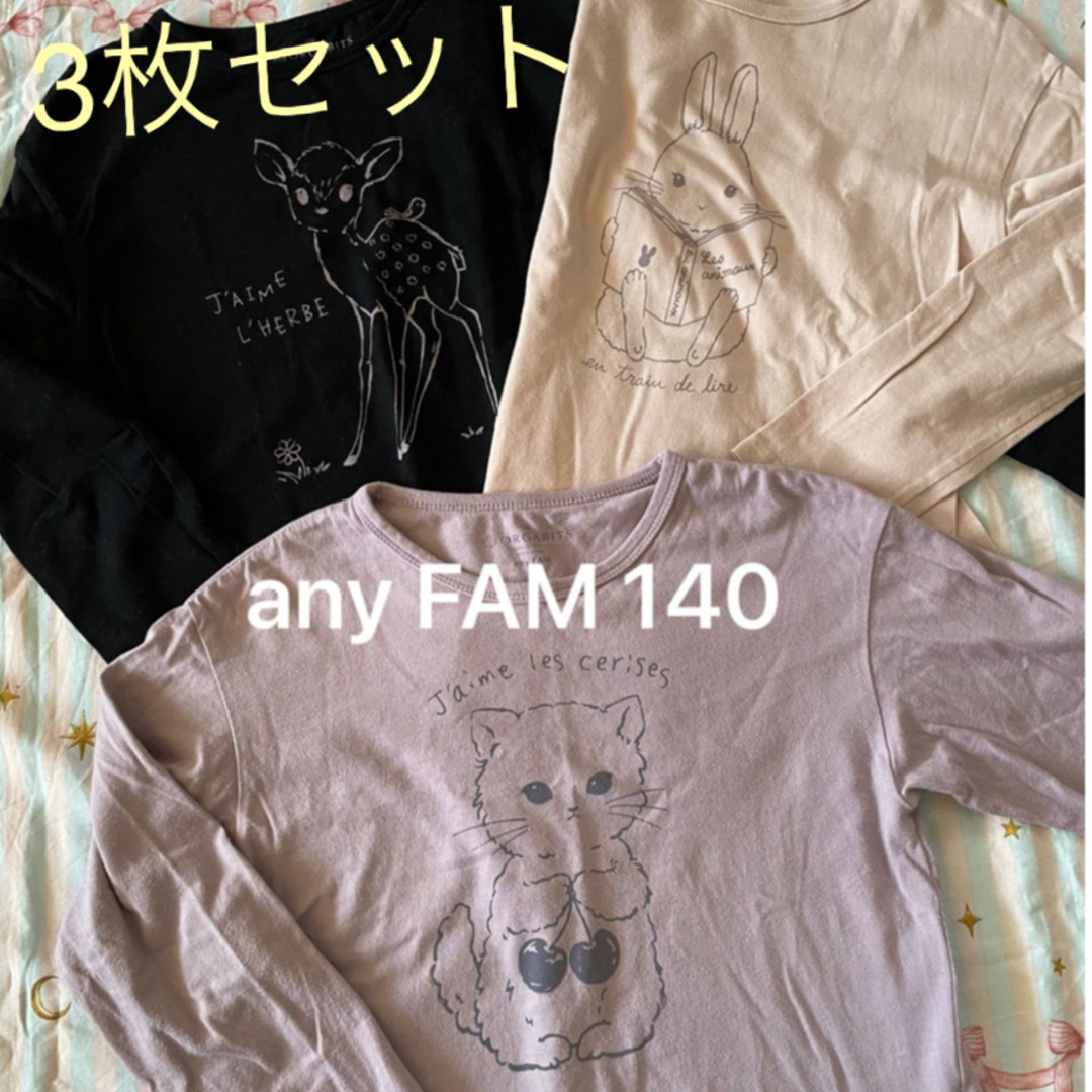 anyFAM(エニィファム)のエニィファム　 ロンT 長袖Ｔシャツ　140 キッズ/ベビー/マタニティのキッズ服女の子用(90cm~)(Tシャツ/カットソー)の商品写真