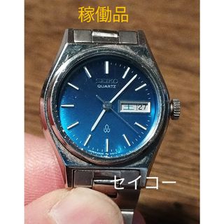 セイコー(SEIKO)のAD5　セイコー　クォーツ時計　　　稼働品　曜日・日付つき(腕時計)