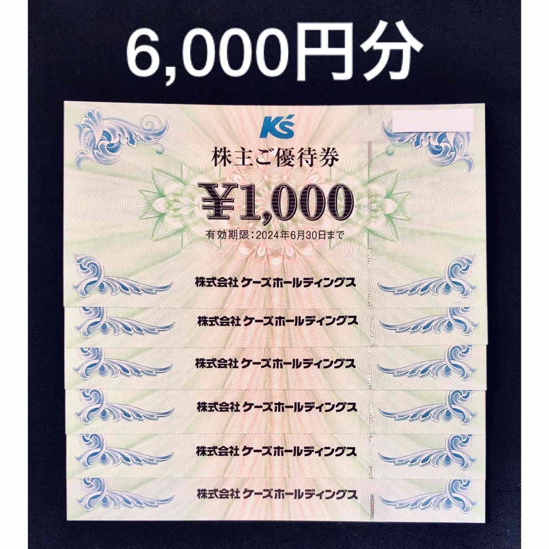 ケーズデンキ　株主優待　6,000円分その他