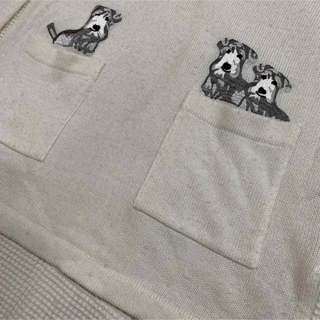 <限界価格> Parth ポケット in シュナウザー　ニット　ホワイト レディースのトップス(ニット/セーター)の商品写真