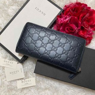 Gucci - グッチ GGキャンバス ラウンドファスナー 長財布 超美品【鑑定