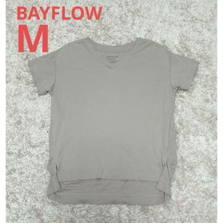 ベイフロー(BAYFLOW)のBAYFLOW ベイフロー　トップス　グレージュ　グレー　ベージュ　半袖　M(Tシャツ(半袖/袖なし))