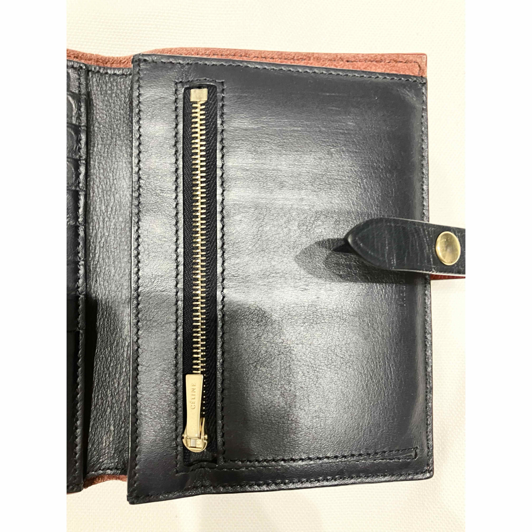 celine(セリーヌ)のCELINE　ミディアム　ストラップ　ウォレット　バイカラー　二つ折り　財布 レディースのファッション小物(財布)の商品写真