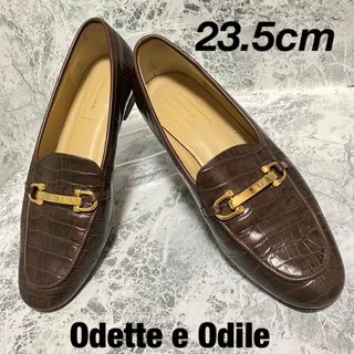 オデットエオディール(Odette e Odile)の【状態良好】odetto　ビットローファー　ブラウン　23.5㎝(ローファー/革靴)