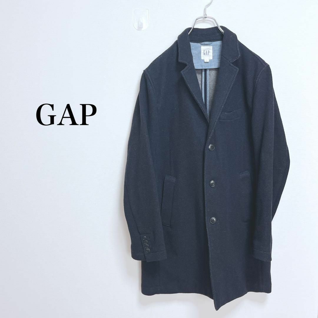 GAP(ギャップ)のギャップ　チェスターコート　ウール混【M】カジュアル　ベーシック　万能　着回し メンズのジャケット/アウター(チェスターコート)の商品写真