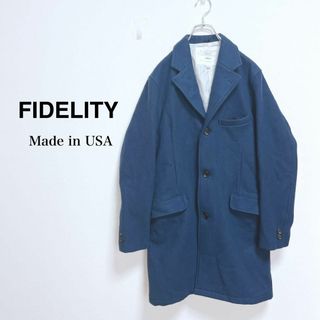 フェデリティー(FIDELITY)のフェデリティ　チェスターコート　アメリカ製【L】ウール混　USA シンプル(チェスターコート)