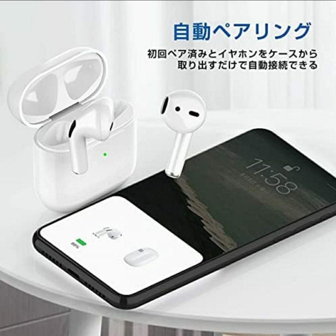 2024年最新　ワイヤレスイヤホン　イヤホン　Bluetoothイヤホン　音楽 スマホ/家電/カメラのオーディオ機器(ヘッドフォン/イヤフォン)の商品写真