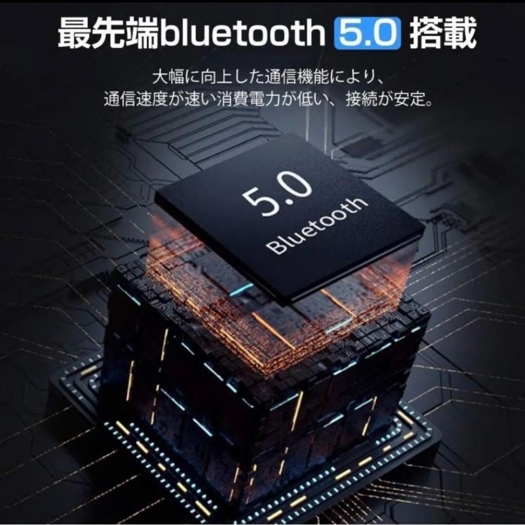 2024年最新　ワイヤレスイヤホン　イヤホン　Bluetoothイヤホン　音楽 スマホ/家電/カメラのオーディオ機器(ヘッドフォン/イヤフォン)の商品写真