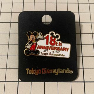 ディズニー(Disney)の東京ディズニーランド開園18周年記念ピンバッジ ミッキー TDL18th(バッジ/ピンバッジ)