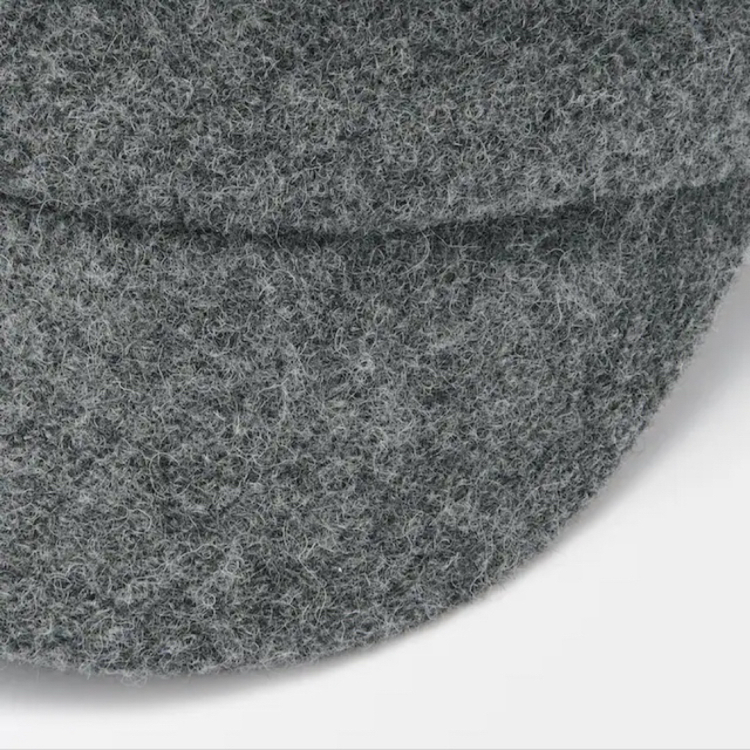 MUJI (無印良品)(ムジルシリョウヒン)のタグ付き　無印　ウールメルトン　キャップ　シンプル　無地　グレー　冬　防寒 レディースの帽子(キャップ)の商品写真