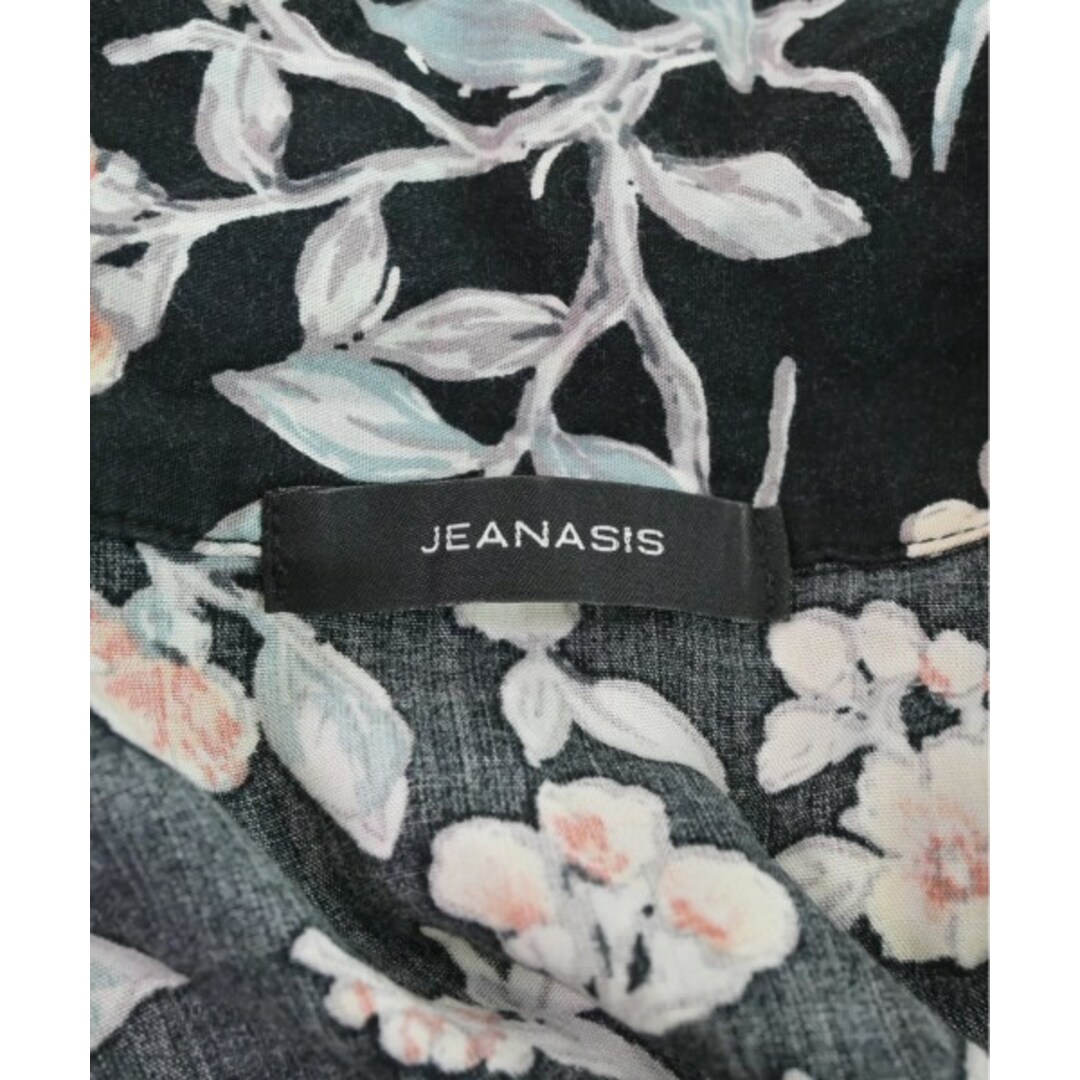 JEANASIS(ジーナシス)のJEANASIS カジュアルシャツ F 黒xアイボリーxオレンジ等(花柄) 【古着】【中古】 レディースのトップス(シャツ/ブラウス(長袖/七分))の商品写真