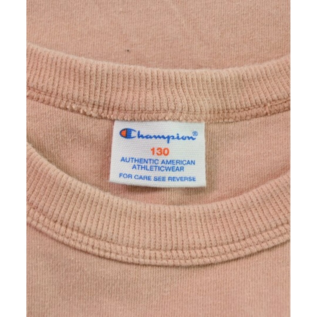 Champion(チャンピオン)のCHAMPION チャンピオン Tシャツ・カットソー 130 ピンク 【古着】【中古】 キッズ/ベビー/マタニティのキッズ服女の子用(90cm~)(Tシャツ/カットソー)の商品写真