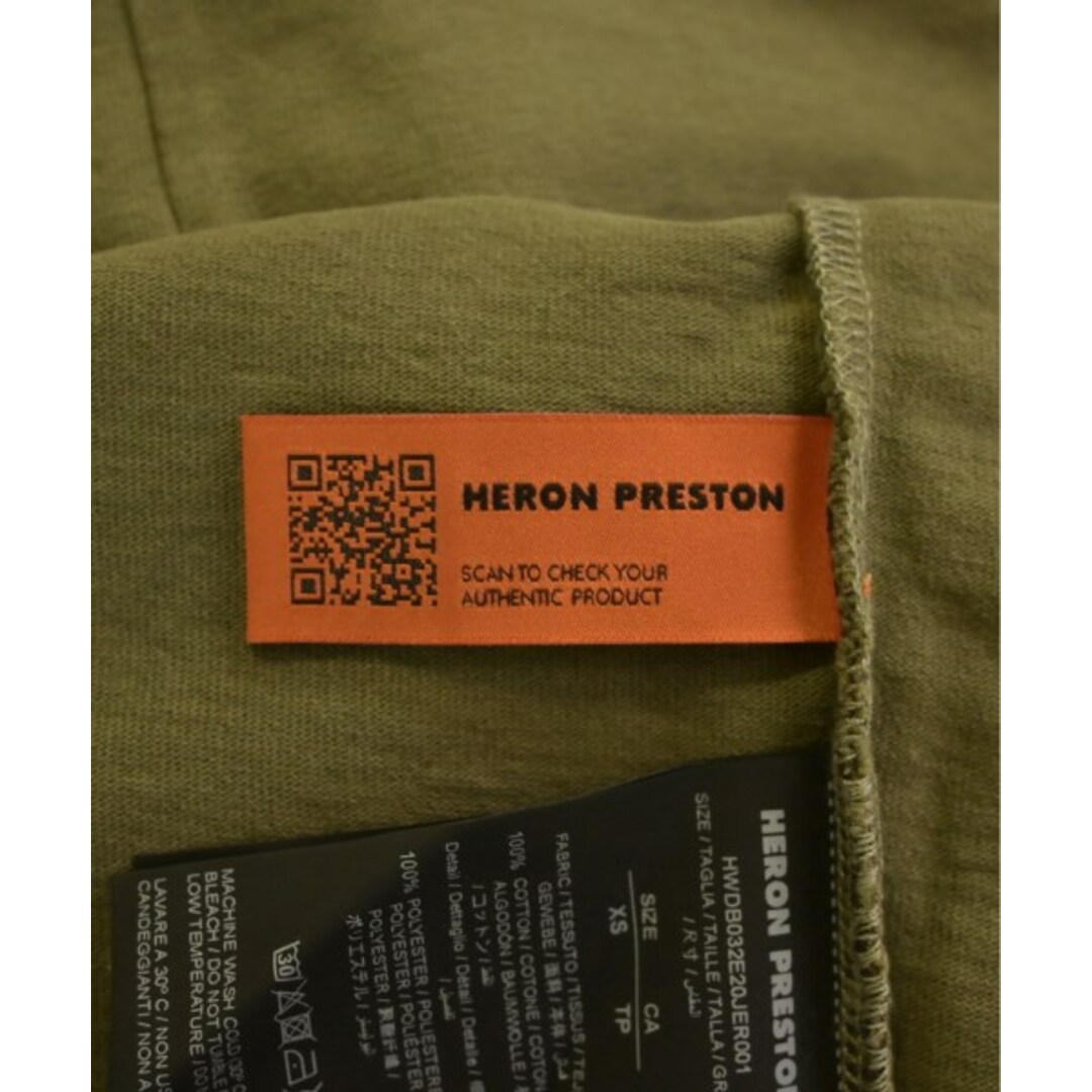人気第1位 HERON PRESTON ヘロンプレストン Tシャツ・カットソー XS カーキ 【古着】