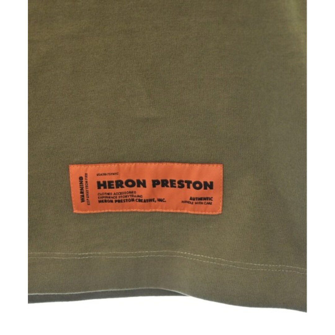 人気第1位 HERON PRESTON ヘロンプレストン Tシャツ・カットソー XS カーキ 【古着】