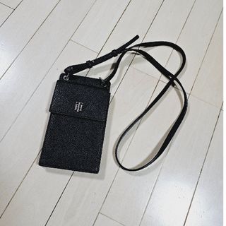 トミーヒルフィガー(TOMMY HILFIGER)のTOMMY HILFIGER モバイルポシェット 黒 レザー トミーヒルフィガー(ショルダーバッグ)