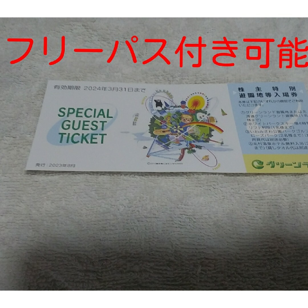 三井グリーンランド 株主優待 チケットの施設利用券(遊園地/テーマパーク)の商品写真