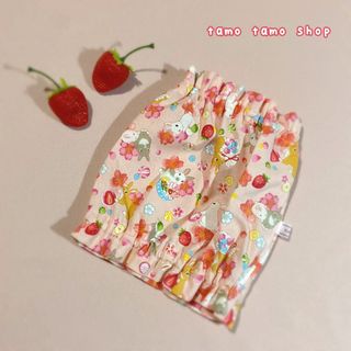 オーダー専用♡スヌード うさぎと和菓子柄 XS〜M 犬用 ドッグウェア(ペット服/アクセサリー)