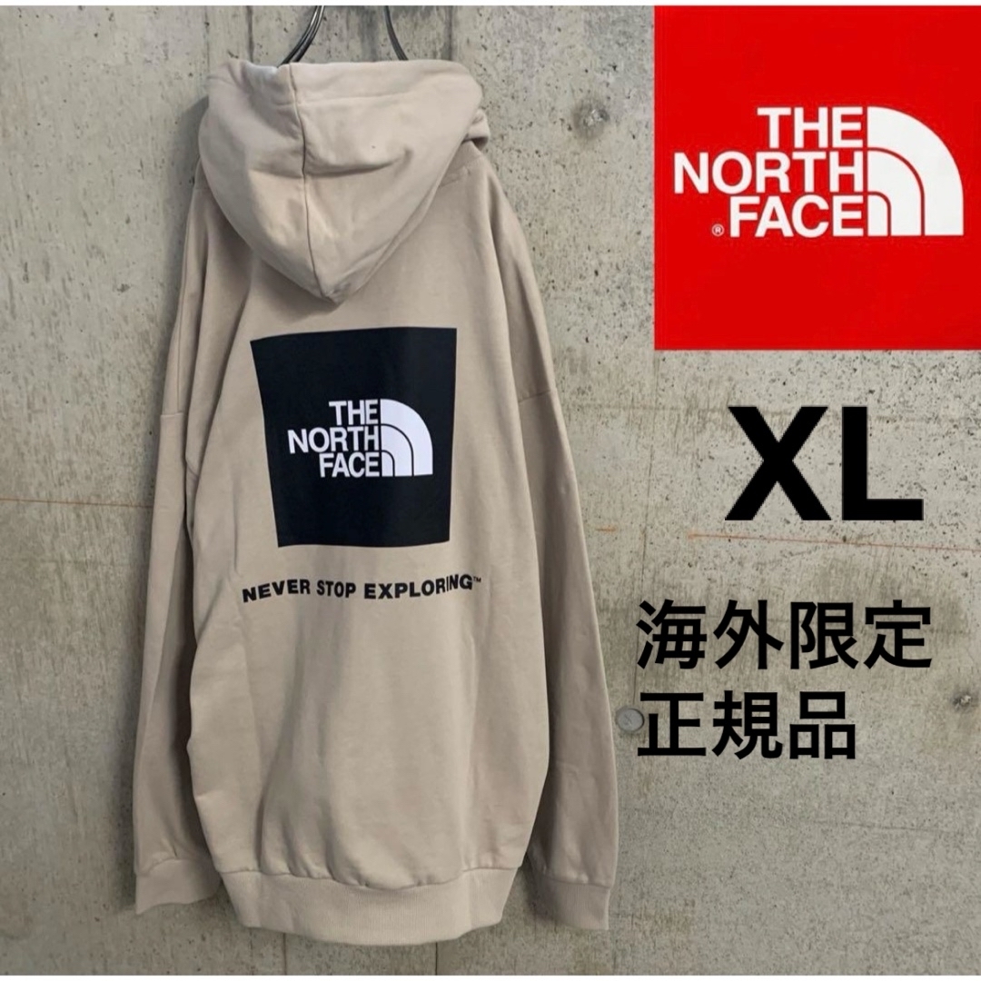 North Face ノースフェスパーカー　刺繍ロゴ　XL