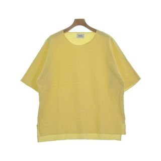 ブラームス(blurhms)のblurhms ブラームス Tシャツ・カットソー 2(M位) 黄 【古着】【中古】(Tシャツ/カットソー(半袖/袖なし))