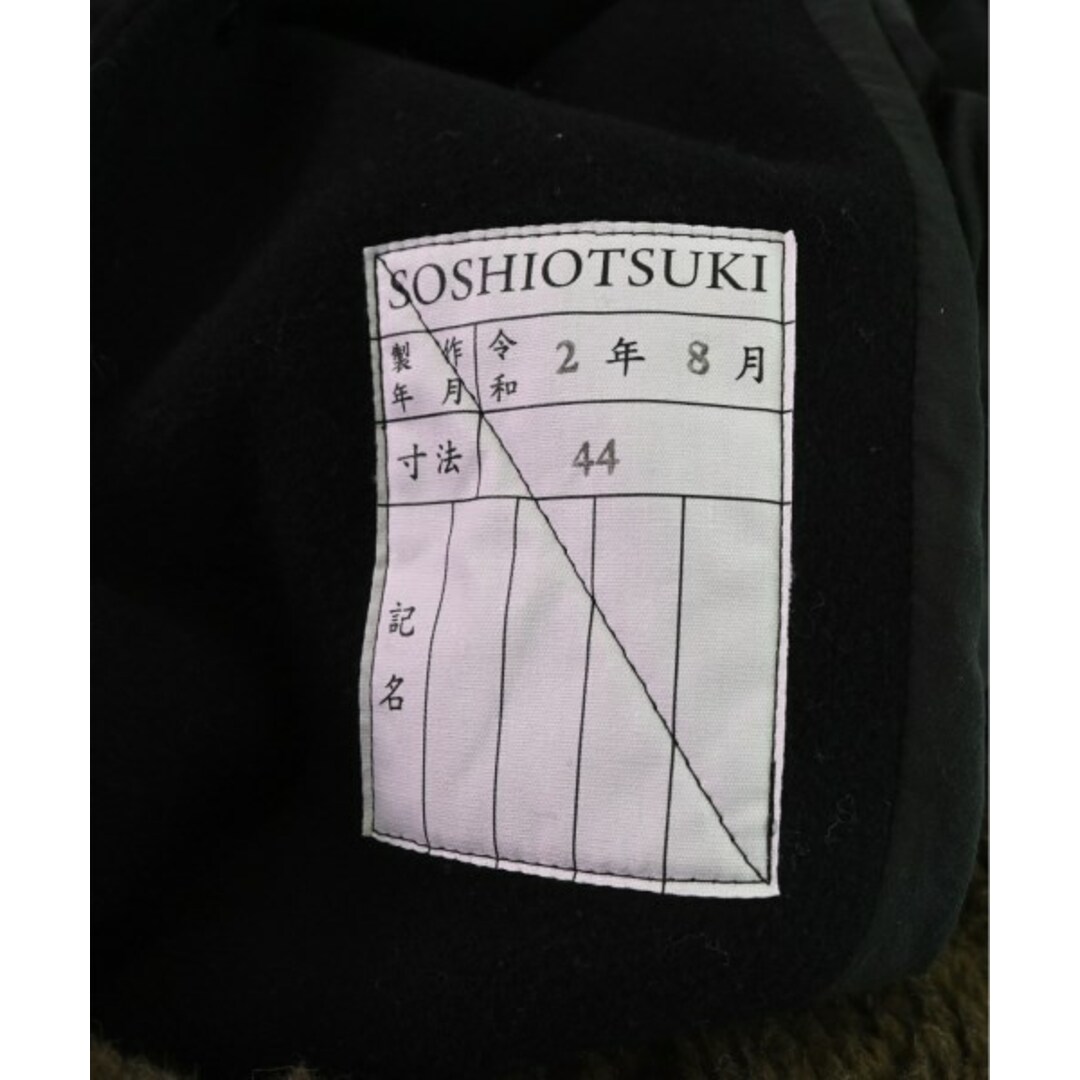SOSHIOTSUKI ソウシオオツキ コート(その他) 44(S位) 黒x茶 SOSHIOTSUKI ソウシオオツキ コート(その他) 44(S位) 黒x茶