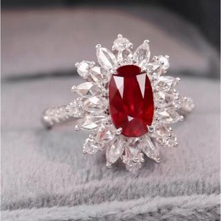 天然 ルビー ダイヤモンド リング 1.5ct k18 ¥(リング(指輪))