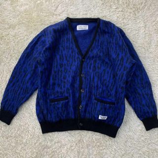 WACKO MARIA ワコマリア 20AW BLOCK CHECK MOHAIR KNIT JACQUARD CARDIGAN ブロックチェックモヘアニットジャガードカーディガン ブラック/ブルー